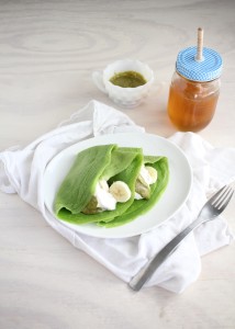 Green Crepes & Coconut Pistachio Butter