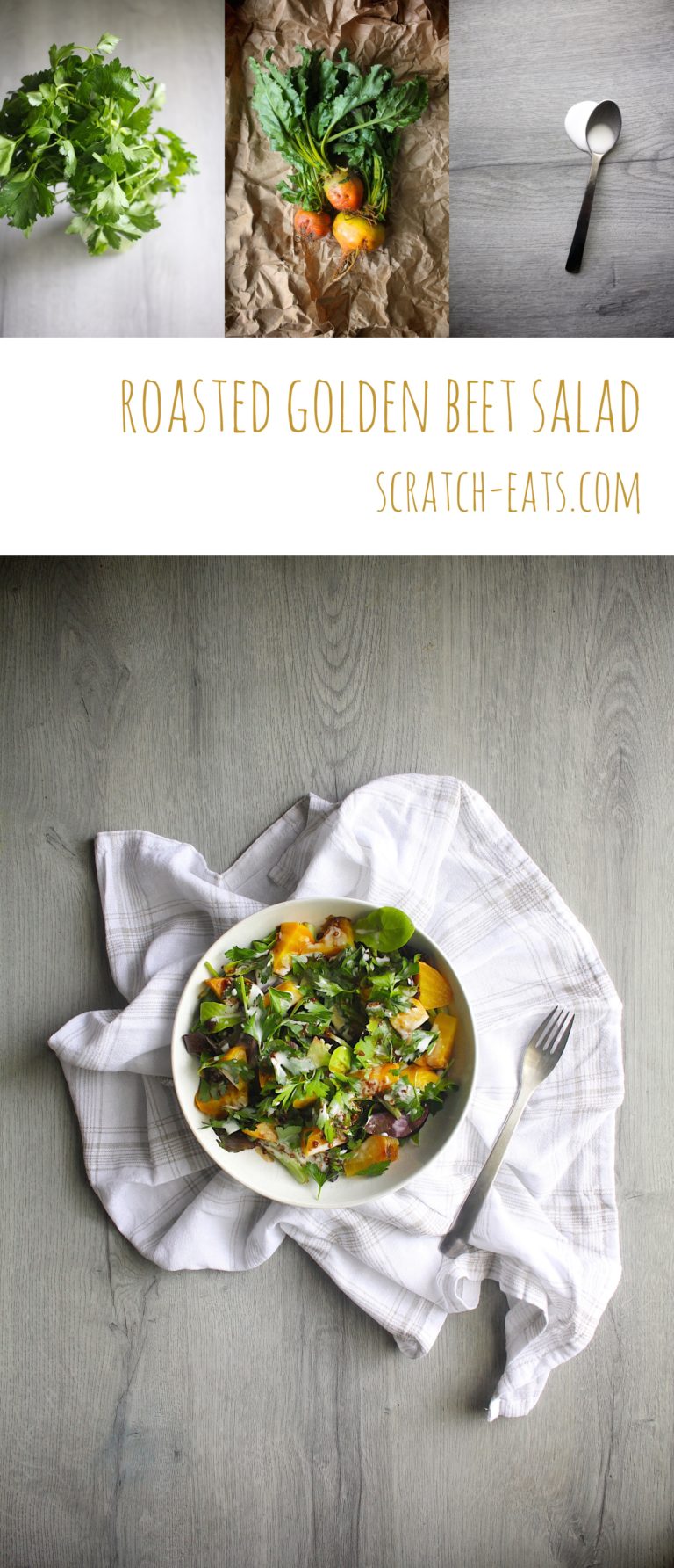 Roasted Golden Beet Salad - Scratch Eats