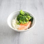 salmon & broccoli rice bowls with citrus-shoyu glaze